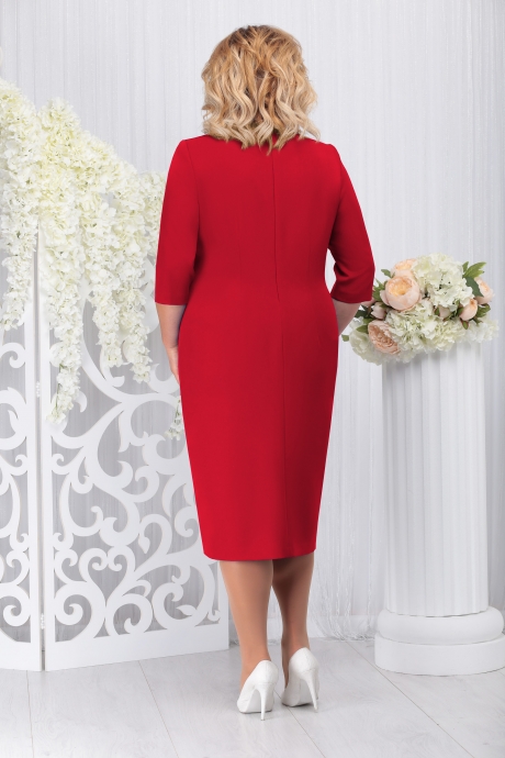 Вечернее платье Нинель Шик 2222 красный размер 54-62 #2