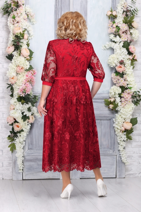 Вечернее платье Нинель Шик 7264 красный размер 52-60 #2