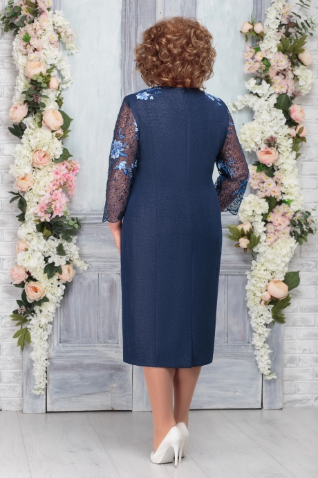Вечернее платье Нинель Шик 5752 темно-синий размер 58-66 #2