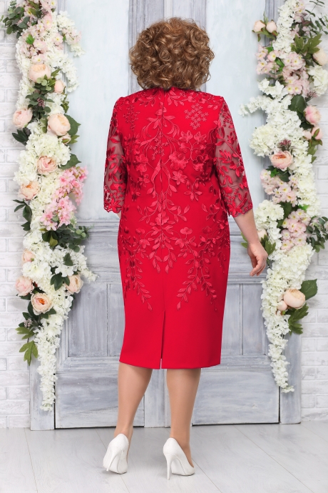Вечернее платье Нинель Шик 5753 красный размер 50-66 #2