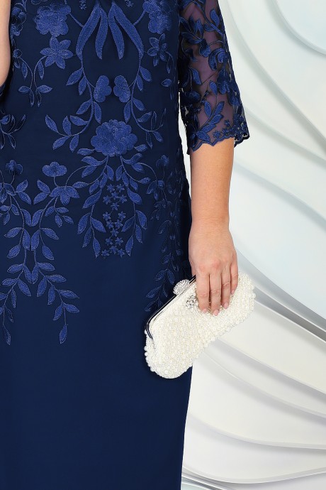 Вечернее платье Нинель Шик 5753 синий размер 50-66 #4