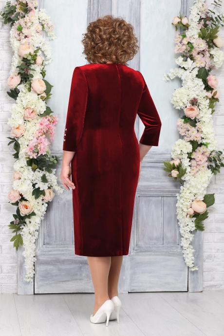 Вечернее платье Нинель Шик 5757 красный размер 52-60 #2