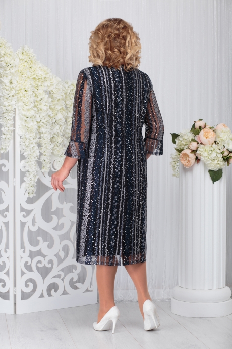 Вечернее платье Нинель Шик 2215 темно-синий размер 56-64 #2