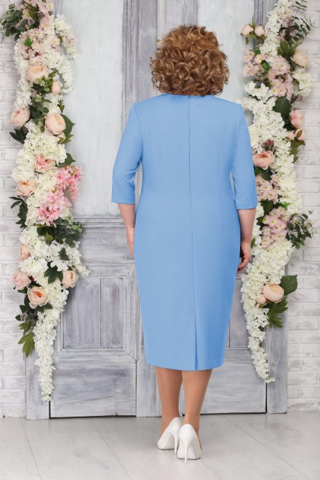 Вечернее платье Нинель Шик 2246 голубой размер 58-66 #2