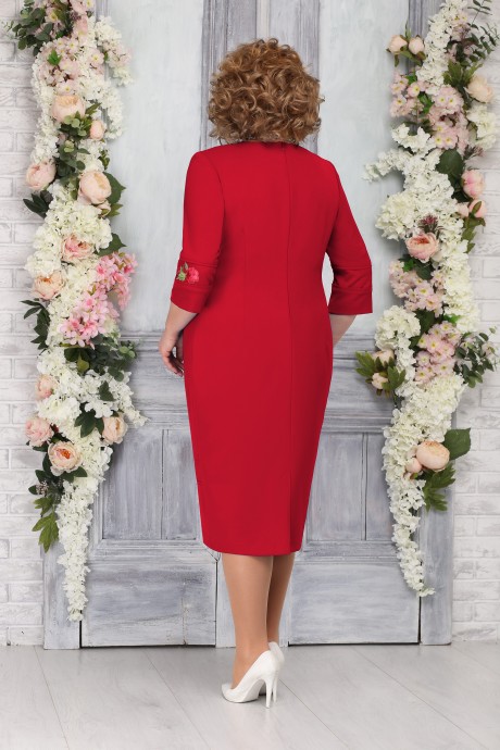 Вечернее платье Нинель Шик 5769 красный размер 54-62 #2