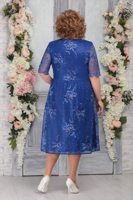 Вечернее платье Нинель Шик 5772 василек размер 50-58 #2