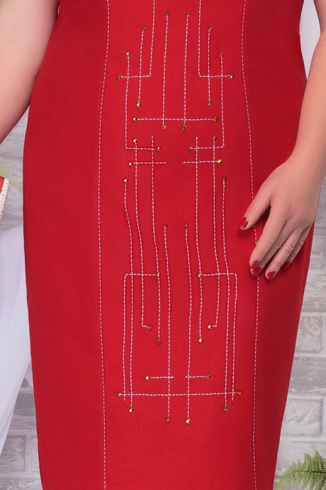 Платье Нинель Шик 5785 красный размер 54-62 #3