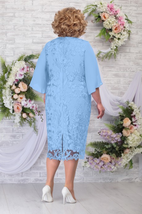 Вечернее платье Нинель Шик 7289 голубой размер 58-66 #2