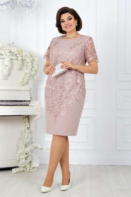 Вечернее платье Нинель Шик 7289 пудра размер 56-64 #2