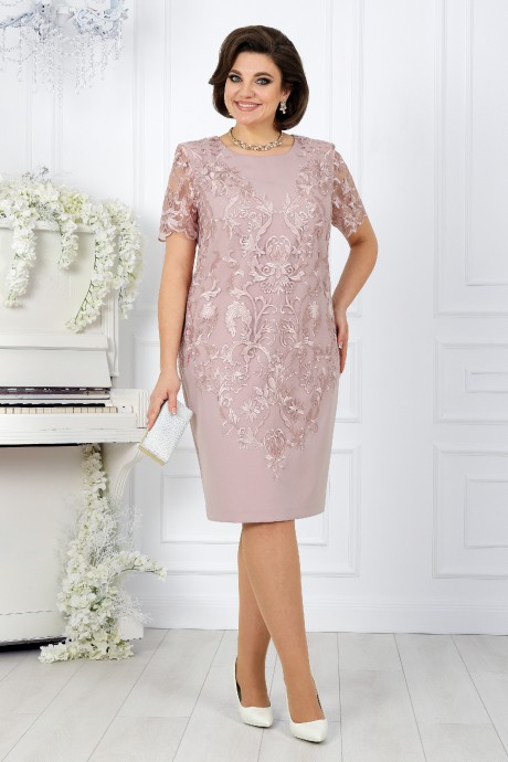 Вечернее платье Нинель Шик 7289 пудра размер 56-64 #3