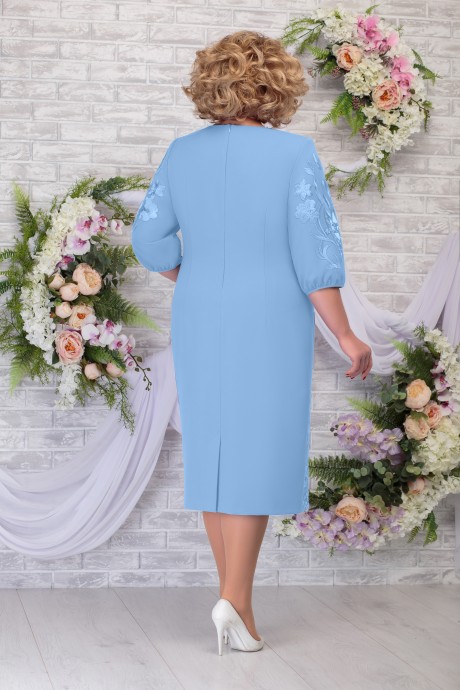 Вечернее платье Нинель Шик 5786 голубой размер 54-62 #2