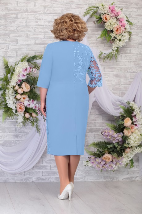 Вечернее платье Нинель Шик 7290 голубой размер 54-62 #2