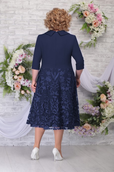 Вечернее платье Нинель Шик 2259 темно-синий размер 54-62 #2