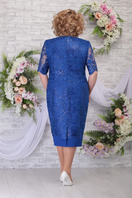 Вечернее платье Нинель Шик 5788 василек размер 56-64 #2