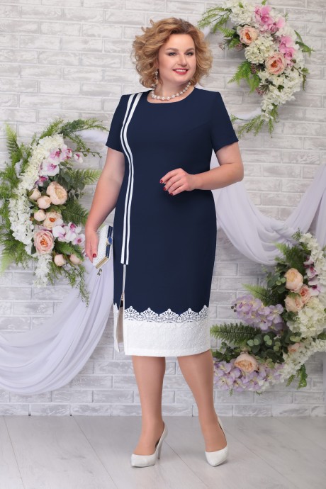 Вечернее платье Нинель Шик 5790 темно-синий размер 52-60 #1