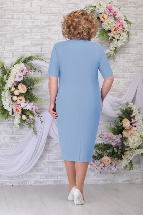 Вечернее платье Нинель Шик 5842 голубой размер 54-66 #4