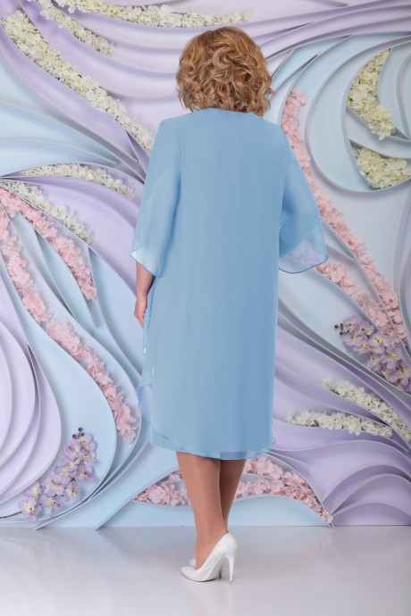 Вечернее платье Нинель Шик 7298 голубой размер 54-62 #2