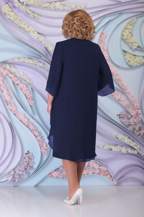 Вечернее платье Нинель Шик 7298 темно-синий размер 54-62 #2