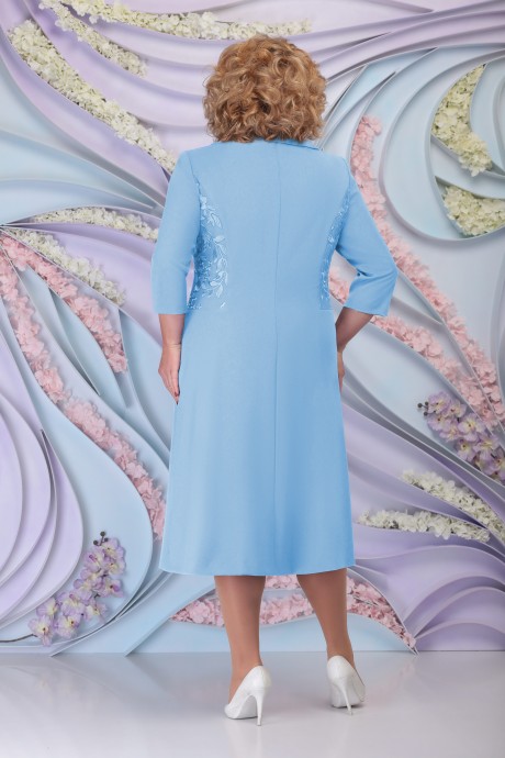 Вечернее платье Нинель Шик 5797 голубой размер 52-66 #2