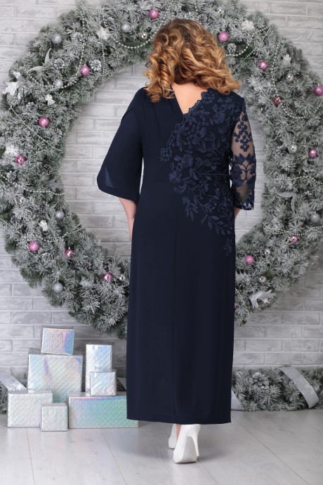 Вечернее платье Нинель Шик 5801 синий размер 58-66 #2