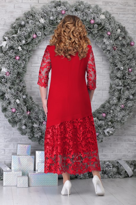 Платье Нинель Шик 7306 красный размер 54-62 #2