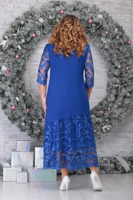 Вечернее платье Нинель Шик 7306 василек размер 54-62 #2