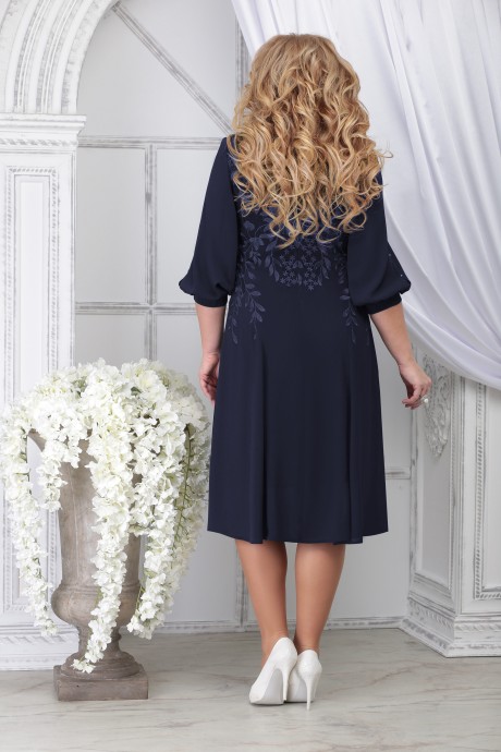 Вечернее платье Нинель Шик 5822 синий размер 48-62 #2
