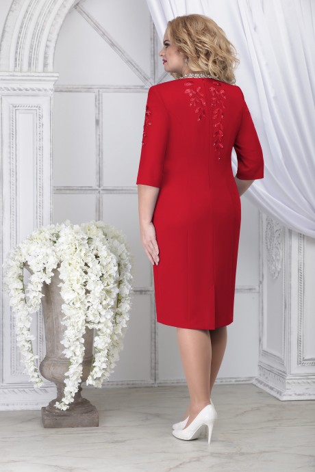 Вечернее платье Нинель Шик 7310 красный размер 48-62 #2