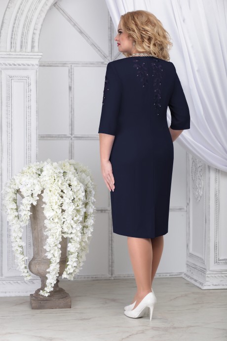 Вечернее платье Нинель Шик 7310 синий размер 48-62 #2