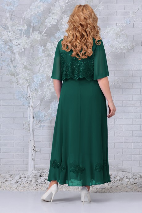 Вечернее платье Нинель Шик 5850 изумруд размер 56-64 #2