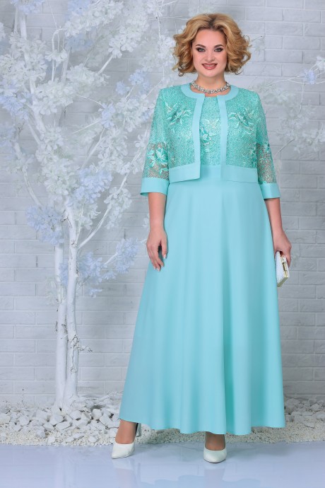 Вечернее платье Нинель Шик 7333 светло-зеленый размер 52-66 #1