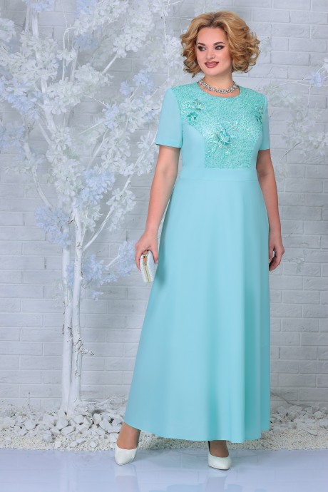 Вечернее платье Нинель Шик 7333 светло-зеленый размер 52-66 #2