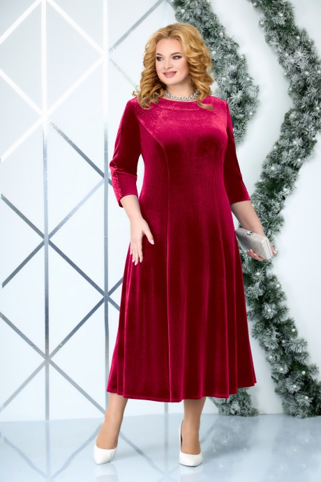 Платье Нинель Шик 5871 красный размер 58-66 #1