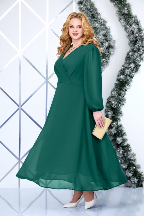 Вечернее платье Нинель Шик 2310 изумруд размер 56-64 #1