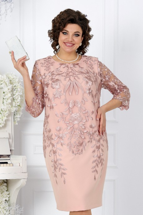 Вечернее платье Нинель Шик 5753 пудра размер 50-66 #3