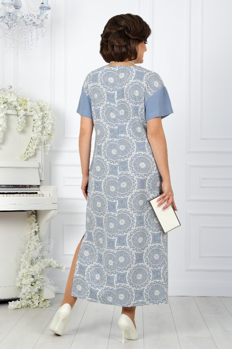 Платье Нинель Шик 5960 голубой размер 52-60 #5