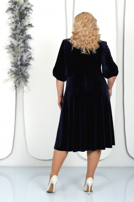 Вечернее платье Нинель Шик 5935 синий размер 48-60 #4