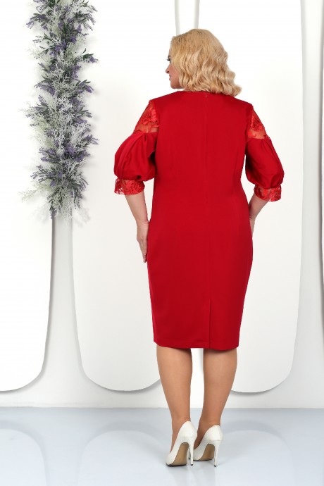 Вечернее платье Нинель Шик 5975 красный размер 52-60 #5