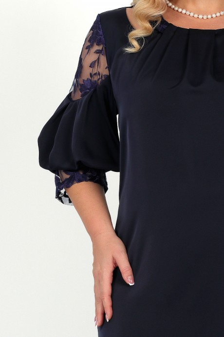 Вечернее платье Нинель Шик 5975 синий размер 52-60 #4