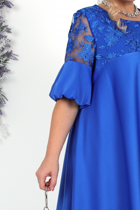 Вечернее платье Нинель Шик 5976 василек размер 52-60 #4