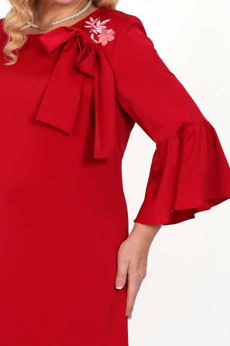 Вечернее платье Нинель Шик 5974 красный размер 46-54 #6