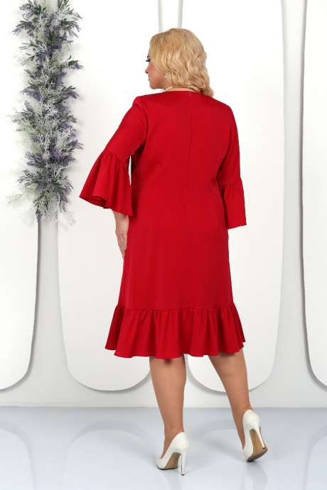 Вечернее платье Нинель Шик 5974 красный размер 46-54 #9
