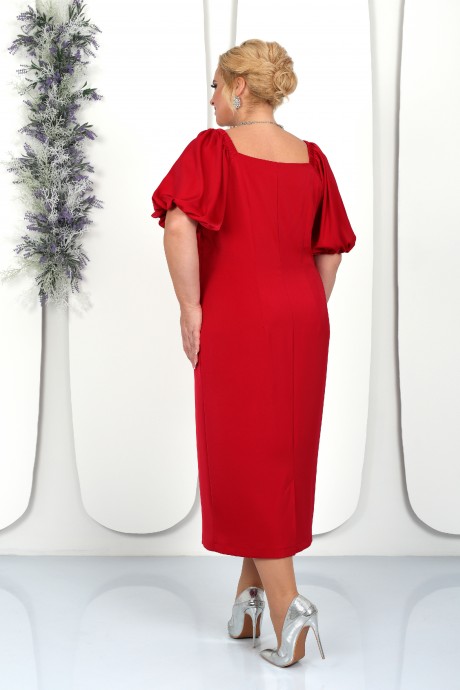 Вечернее платье Нинель Шик 7435 красный размер 52-60 #8