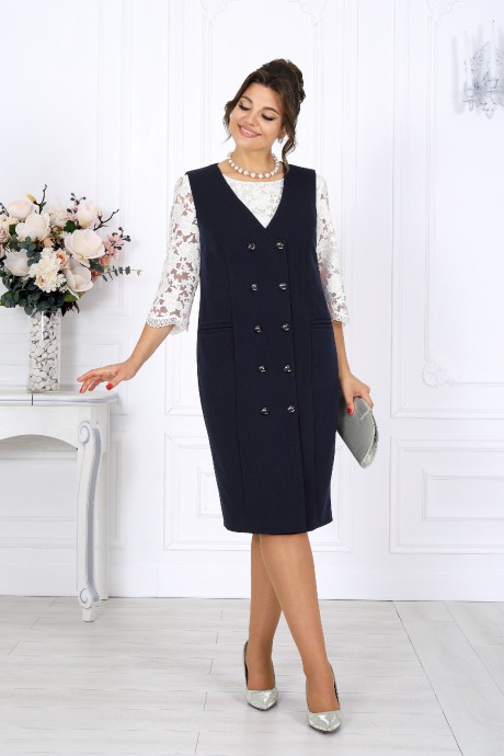 Сарафан NINELE 7443 темно-синий размер 50-60 #3