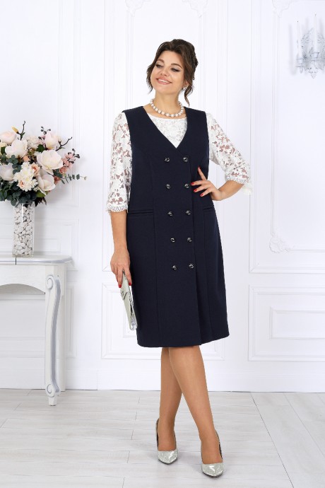 Сарафан NINELE 7443 темно-синий размер 50-60 #4