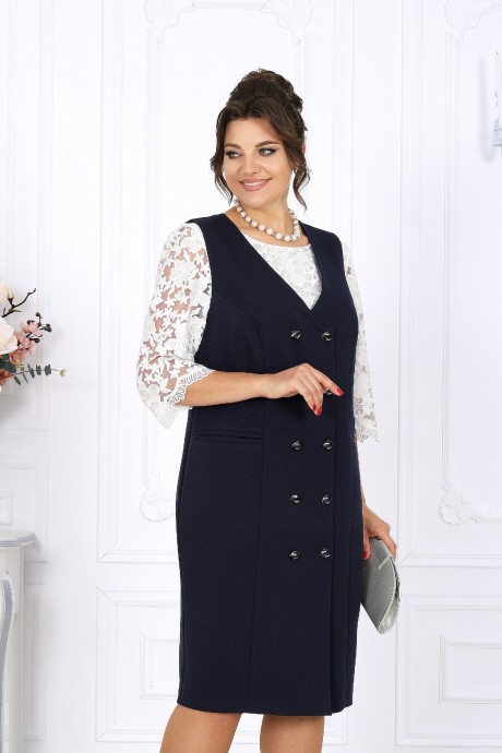 Сарафан NINELE 7443 темно-синий размер 50-60 #5