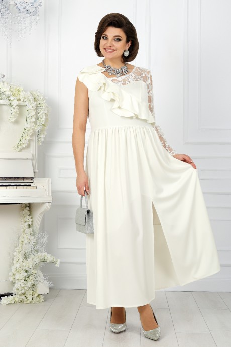 Вечернее платье Нинель Шик 5985 молочный размер 46-54 #2
