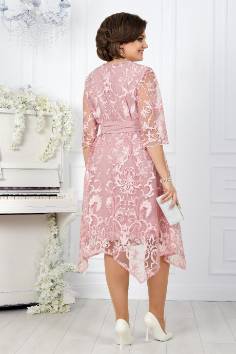 Вечернее платье Нинель Шик 7431 розовый размер 52-60 #6