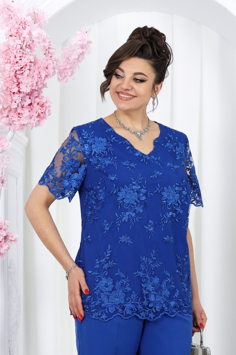 Костюм/комплект NINELE (Нинель Шик ) 6066 тройка василек размер 52-60 #5