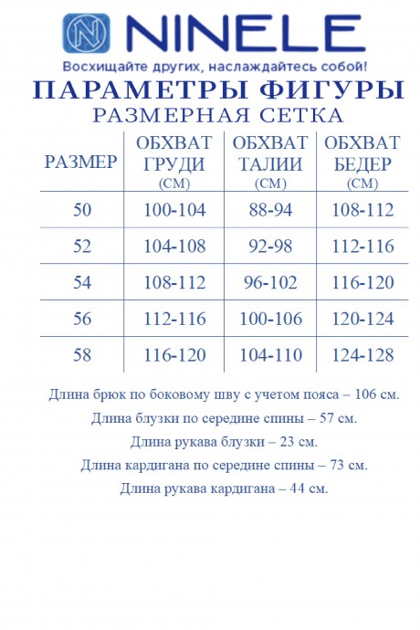 Костюм/комплект NINELE (Нинель Шик ) 7498 тройка синий размер 50-58 #10